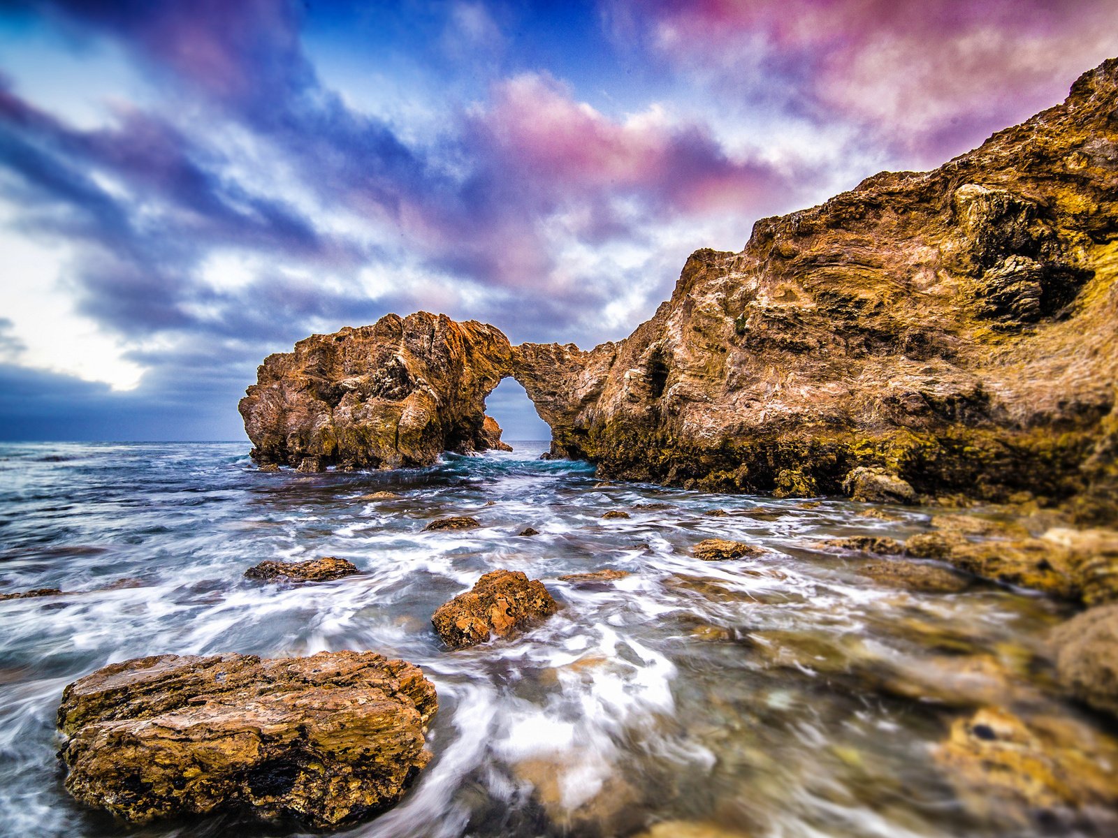 Обои небо, скалы, море, побережье, арка, тихий океан, the sky, rocks, sea, coast, arch, the pacific ocean разрешение 1920x1200 Загрузить