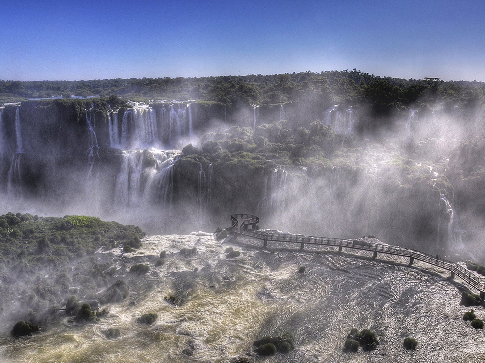 Обои водопад, красота, водопад игуасу, waterfall, beauty, the iguaçu falls разрешение 1920x1200 Загрузить