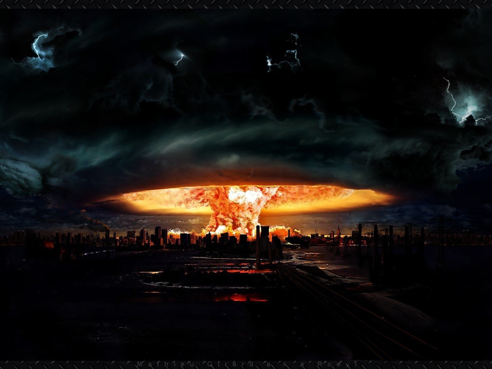 Обои арт, взрыв, ядерный, гриб. фэнтези, art, the explosion, nuclear, mushroom. fantasy разрешение 1920x1200 Загрузить