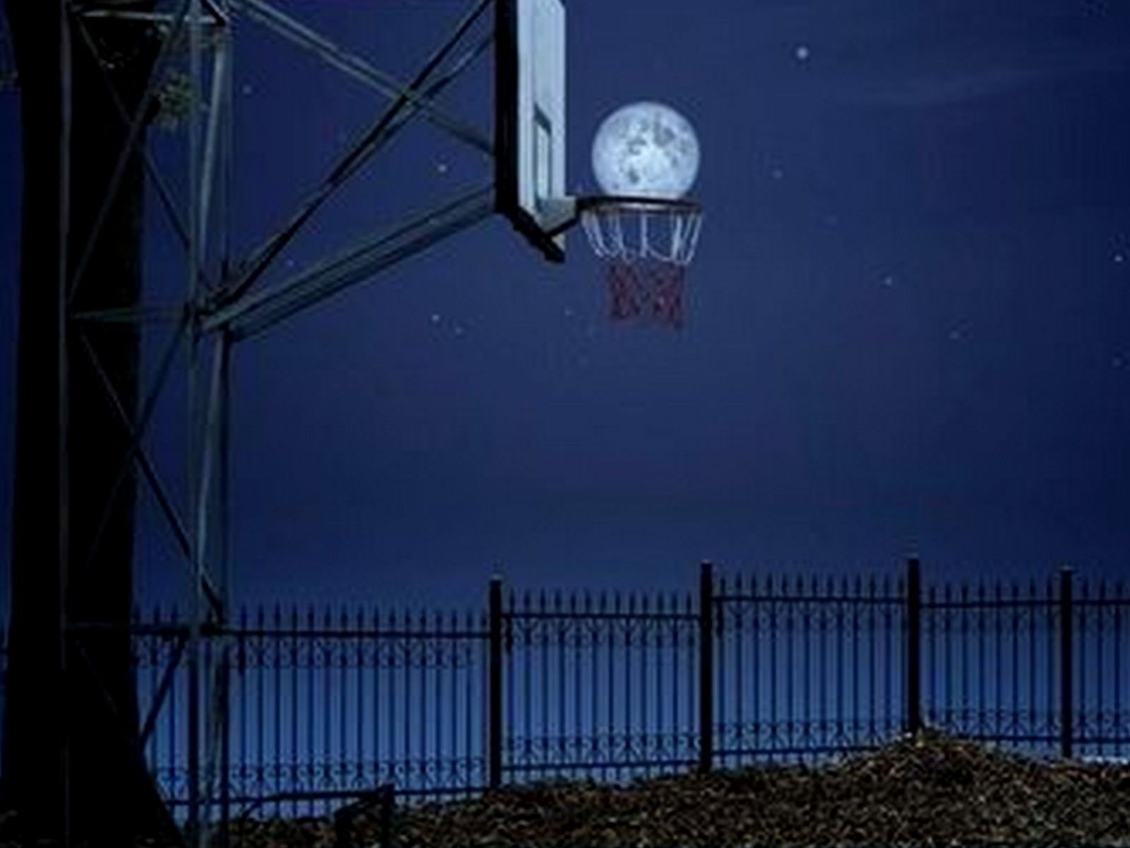 Обои ночь, луна, баскетбол, night, the moon, basketball разрешение 1920x1200 Загрузить