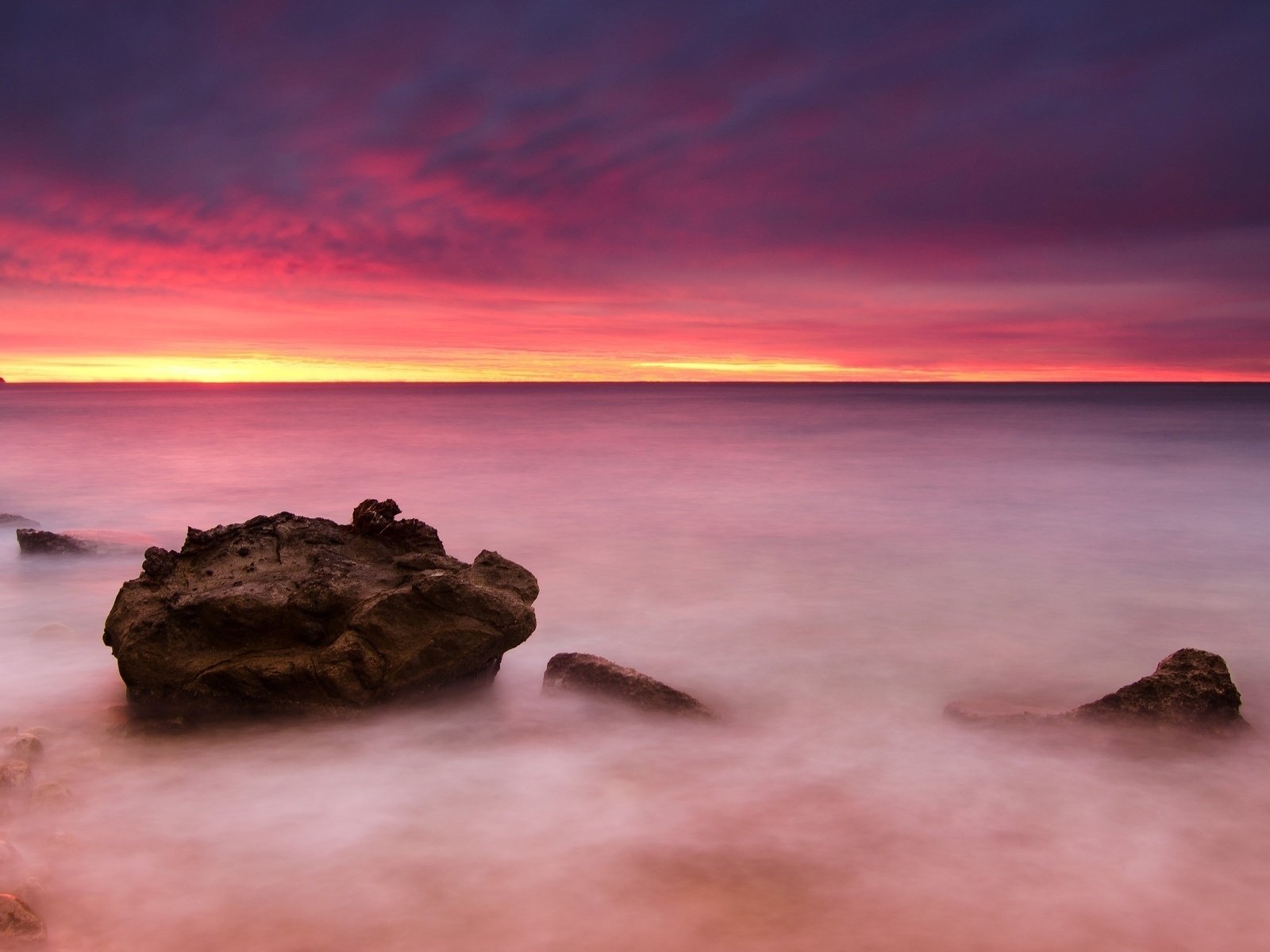 Обои небо, природа, камни, обои, фон, пейзаж, море, розовый, the sky, nature, stones, wallpaper, background, landscape, sea, pink разрешение 1920x1200 Загрузить