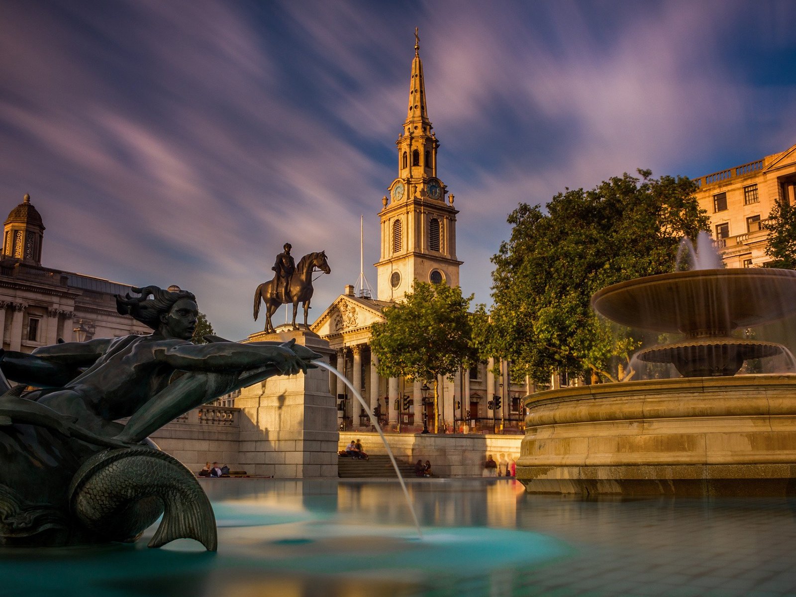 Обои лондон, фонтан, англия, статуя, трафальгарская площадь, london, fountain, england, statue, trafalgar square разрешение 1920x1200 Загрузить