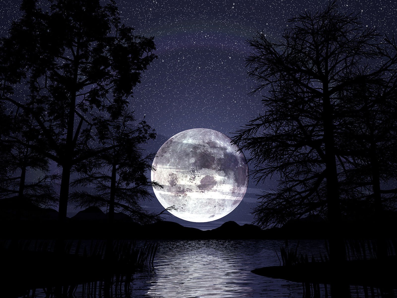 Обои пейзаж, луна, графика, 3д, blue moon, landscape, the moon, graphics, 3d разрешение 1920x1200 Загрузить