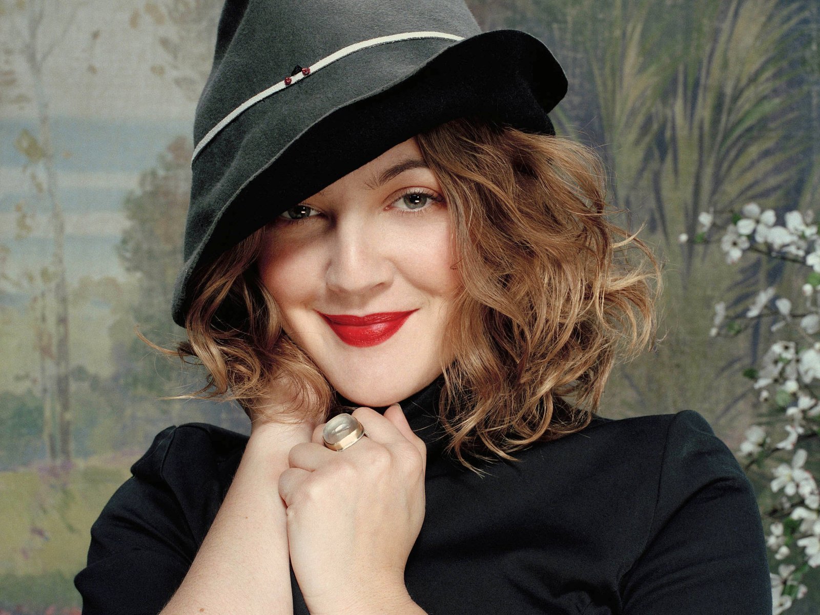 Обои улыбка, лицо, актриса, шляпа, дрю бэрримор, smile, face, actress, hat, drew barrymore разрешение 1920x1440 Загрузить