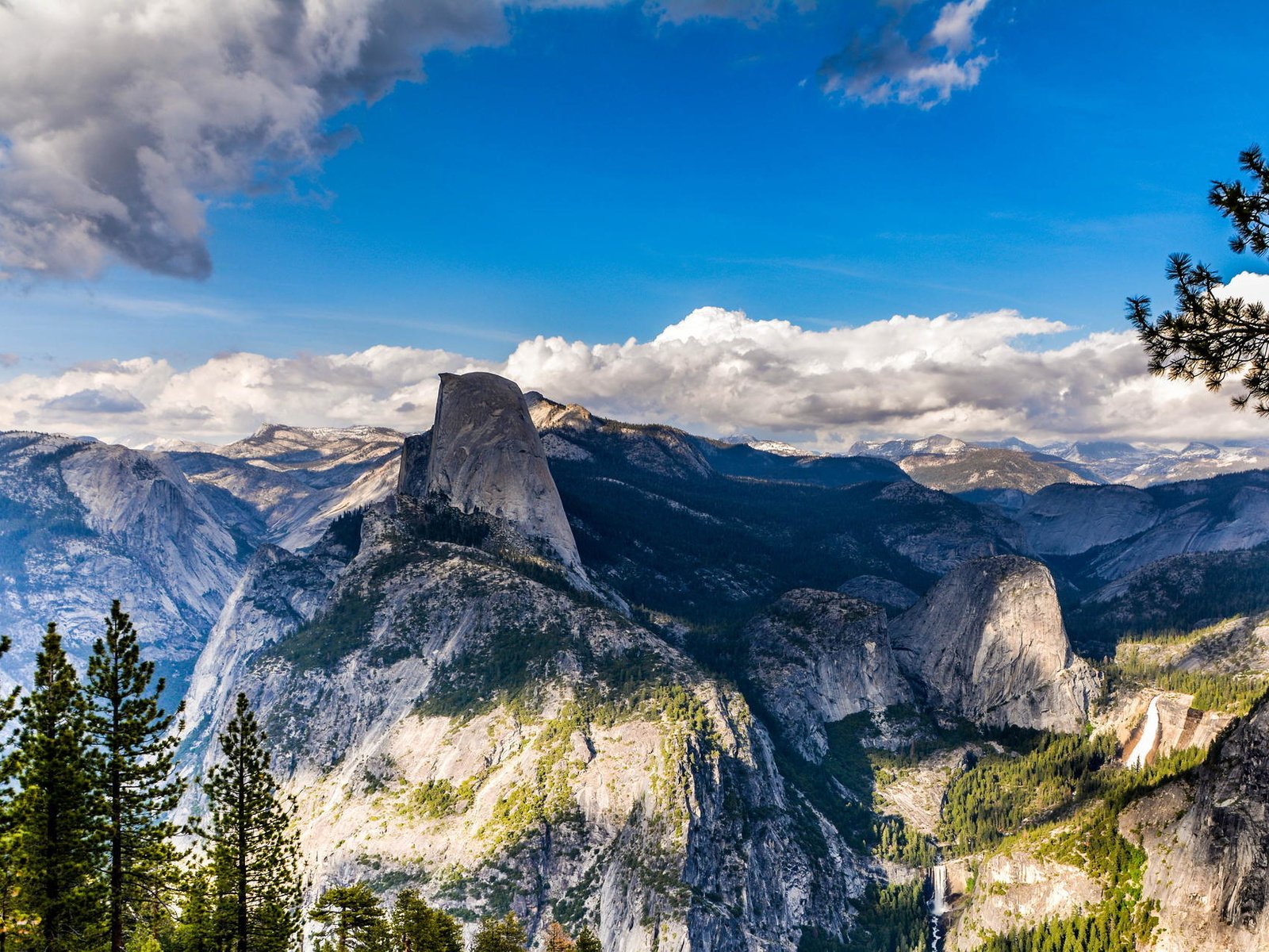 Обои горы, природа, лес, glacier point, йосемите, mountains, nature, forest, yosemite разрешение 2048x1268 Загрузить