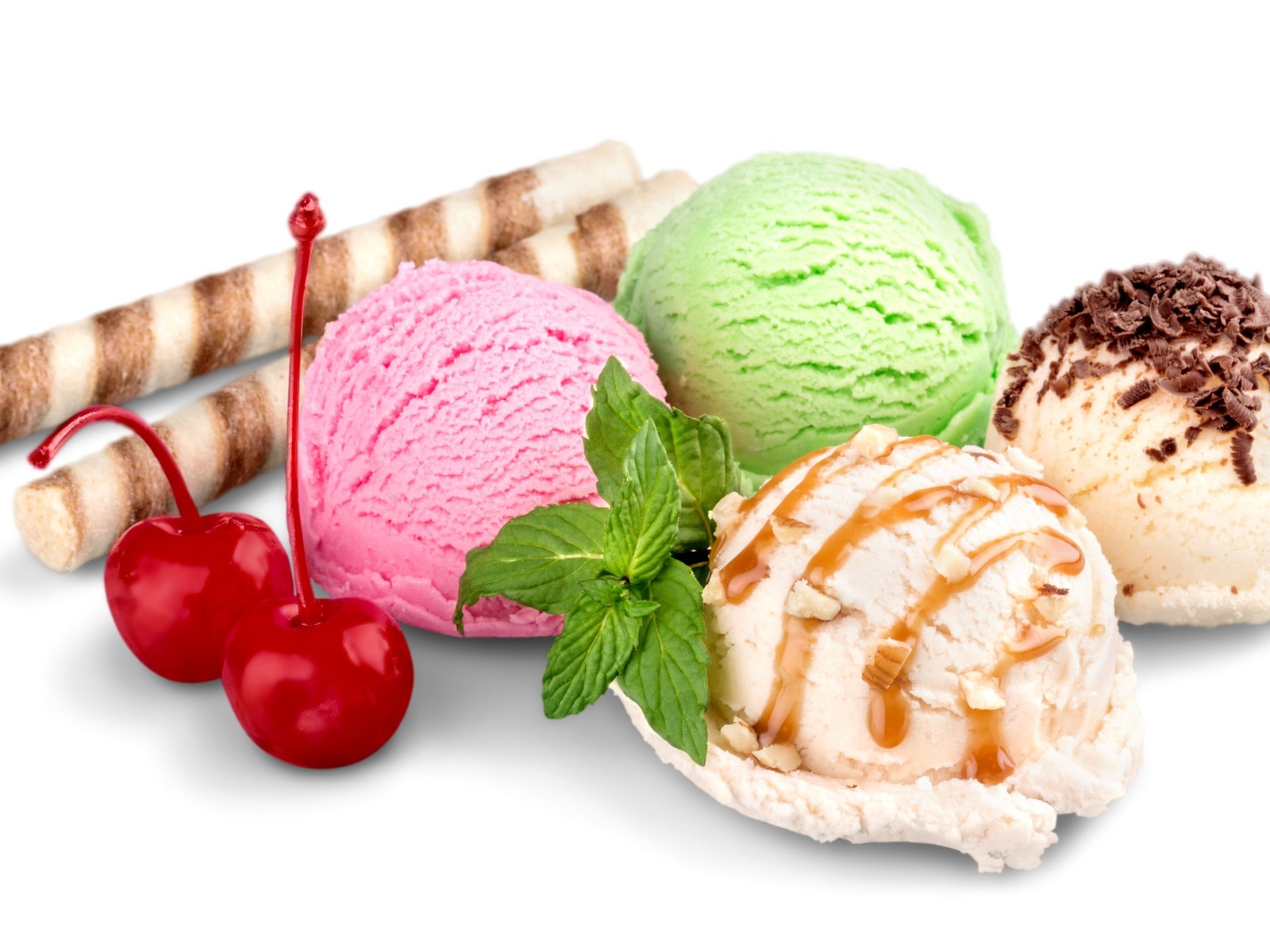 Обои мороженое, сладости, шарики, вишня, сладкое, мороженное, десерт, вишенка, фруктовое, ice cream, sweets, balls, cherry, sweet, dessert, fruit разрешение 5350x3200 Загрузить