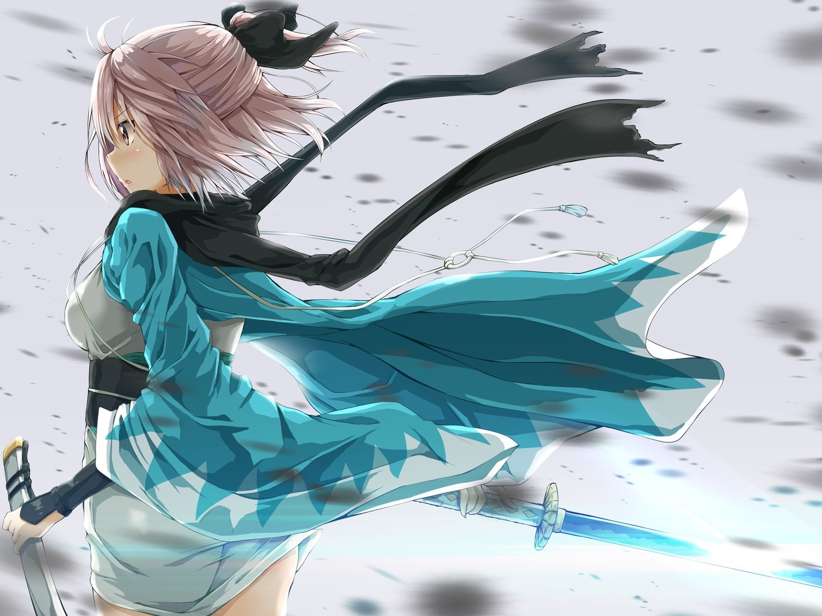 Обои арт, девушка, меч, ветер, шарф, art, girl, sword, the wind, scarf разрешение 2549x1812 Загрузить