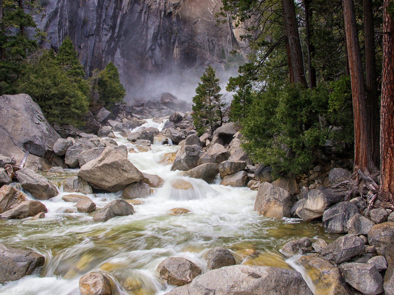 Обои скалы, природа, камни, лес, сша, горная река, йосемити, rocks, nature, stones, forest, usa, mountain river, yosemite разрешение 4945x3300 Загрузить