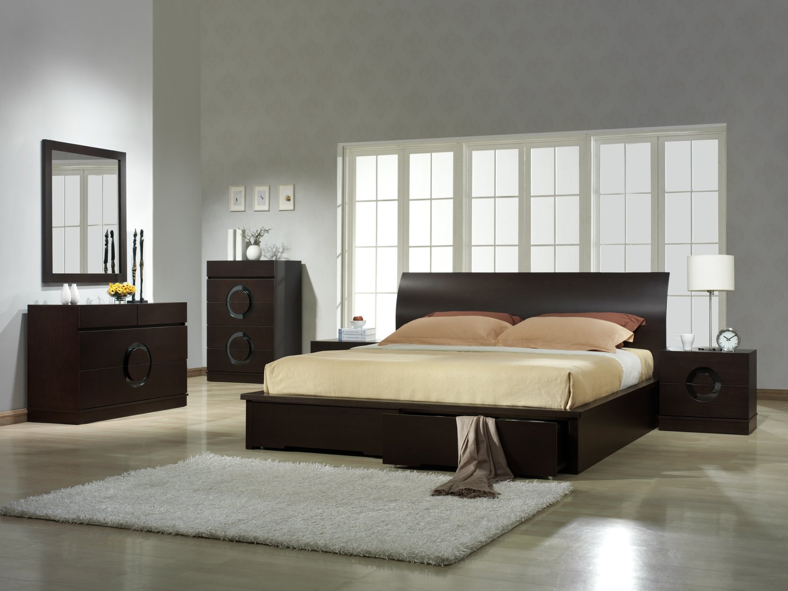Обои интерьер, кровать, мебель, спальня, interior, bed, furniture, bedroom разрешение 3918x2862 Загрузить