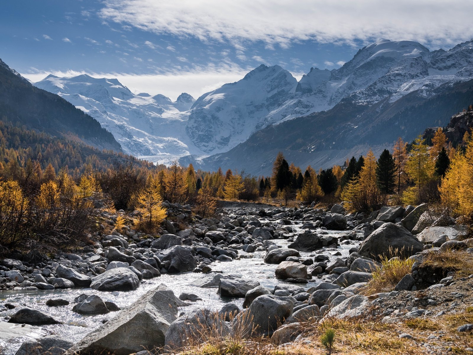 Обои деревья, горы, снег, природа, лес, пейзаж, осень, trees, mountains, snow, nature, forest, landscape, autumn разрешение 7360x4912 Загрузить