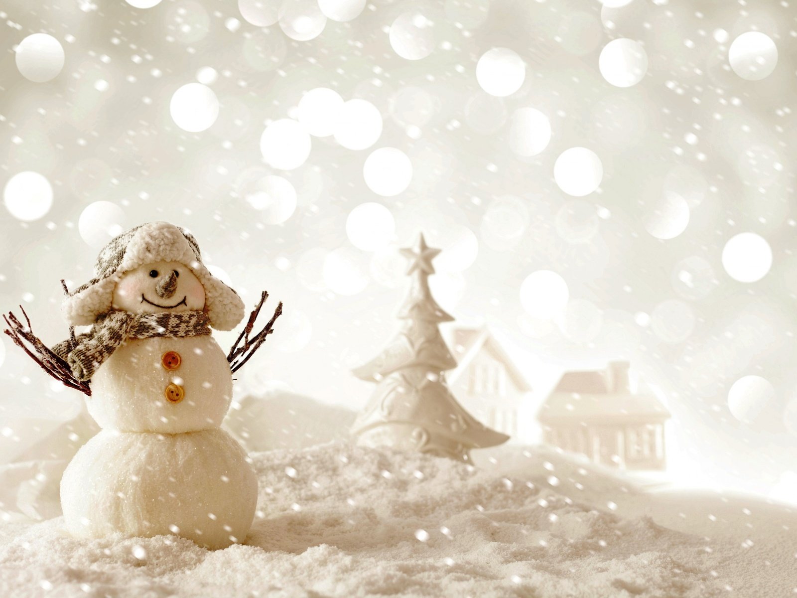 Обои снег, новый год, зима, снеговик, рождество, snow, new year, winter, snowman, christmas разрешение 2880x1800 Загрузить