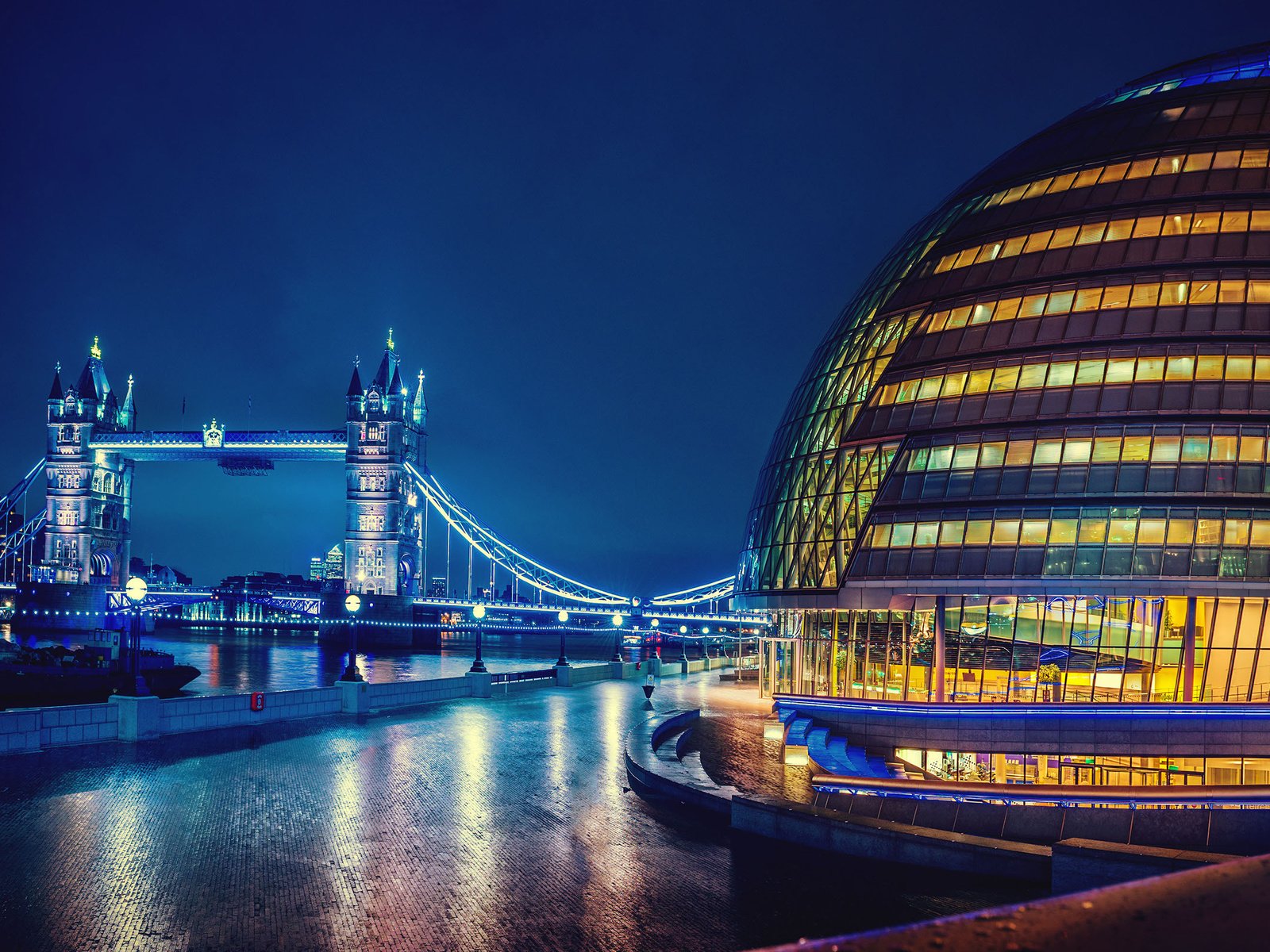 Обои ночь, огни, мост, лондон, англия, тауэрский мост, night, lights, bridge, london, england, tower bridge разрешение 2560x1600 Загрузить