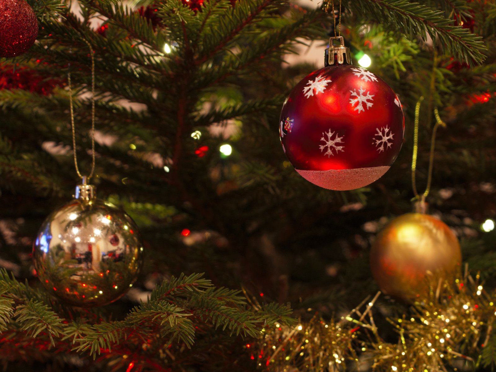 Обои новый год, елка, шары, рождество, елочные игрушки, мишура, new year, tree, balls, christmas, christmas decorations, tinsel разрешение 2880x1800 Загрузить