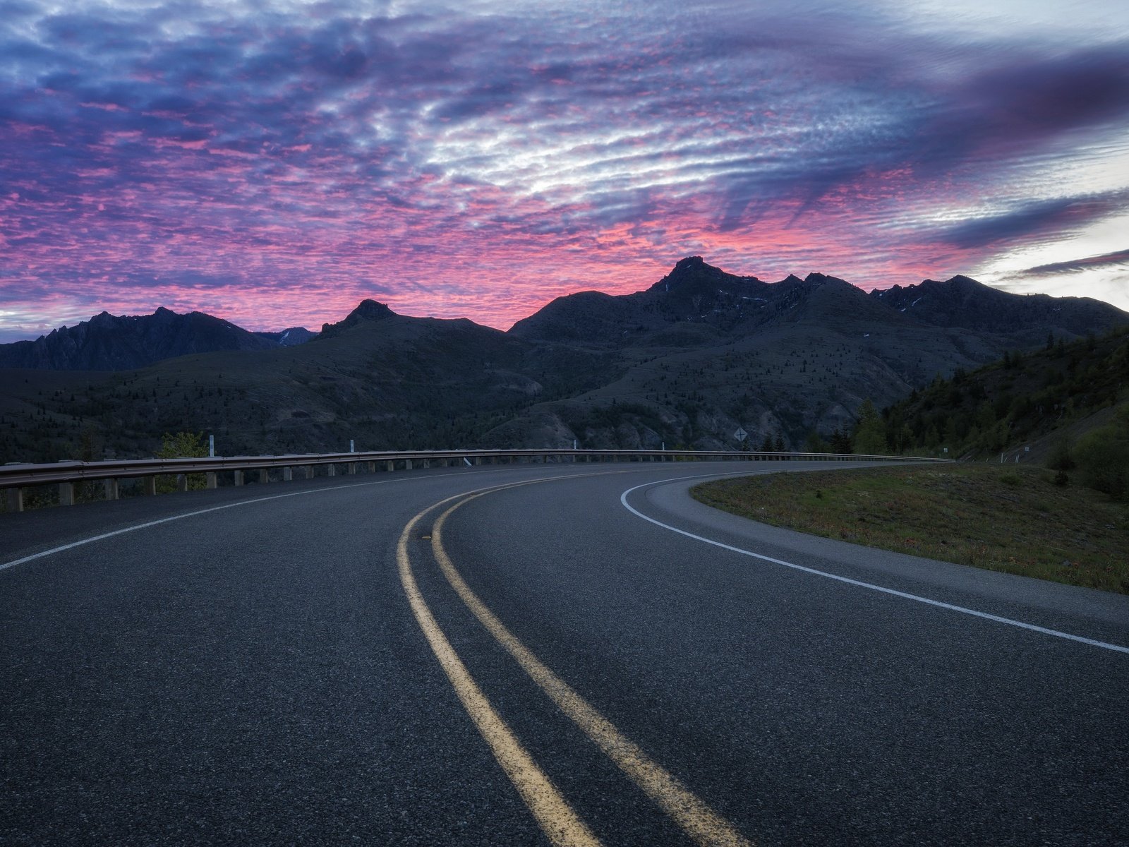 Обои небо, дорога, закат, the sky, road, sunset разрешение 3840x2160 Загрузить