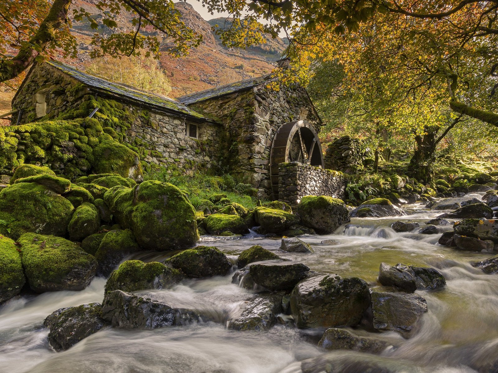 Обои река, осень, мельница, river, autumn, mill разрешение 3840x2160 Загрузить