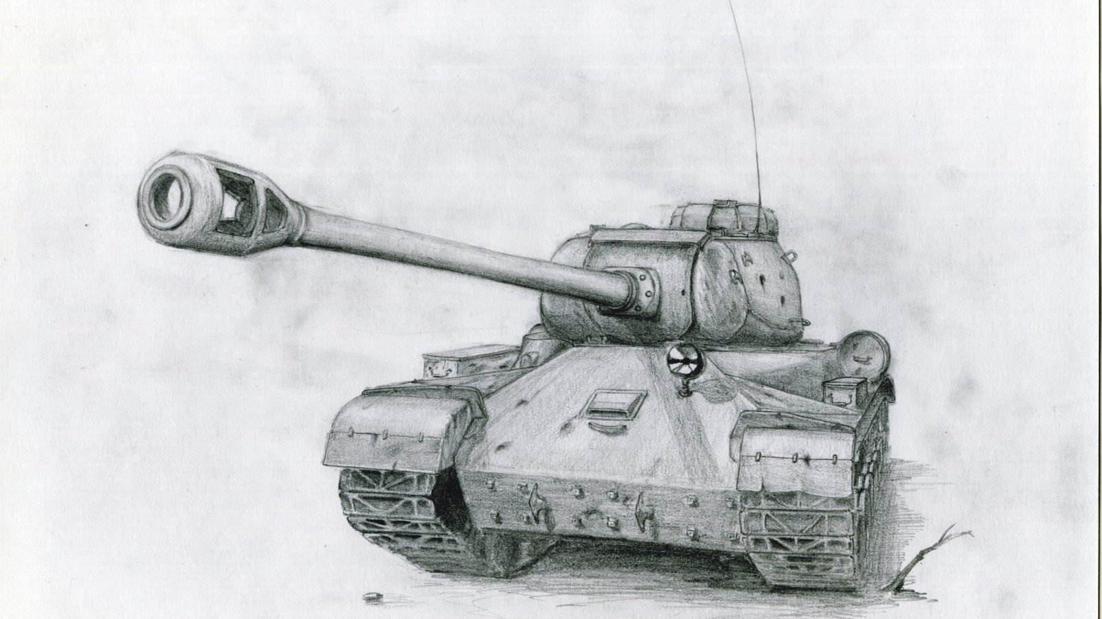 Обои советский танк, ис-2, пушка, карандашный рисунок, soviet tank, the is-2, gun, pencil drawing разрешение 2084x1487 Загрузить