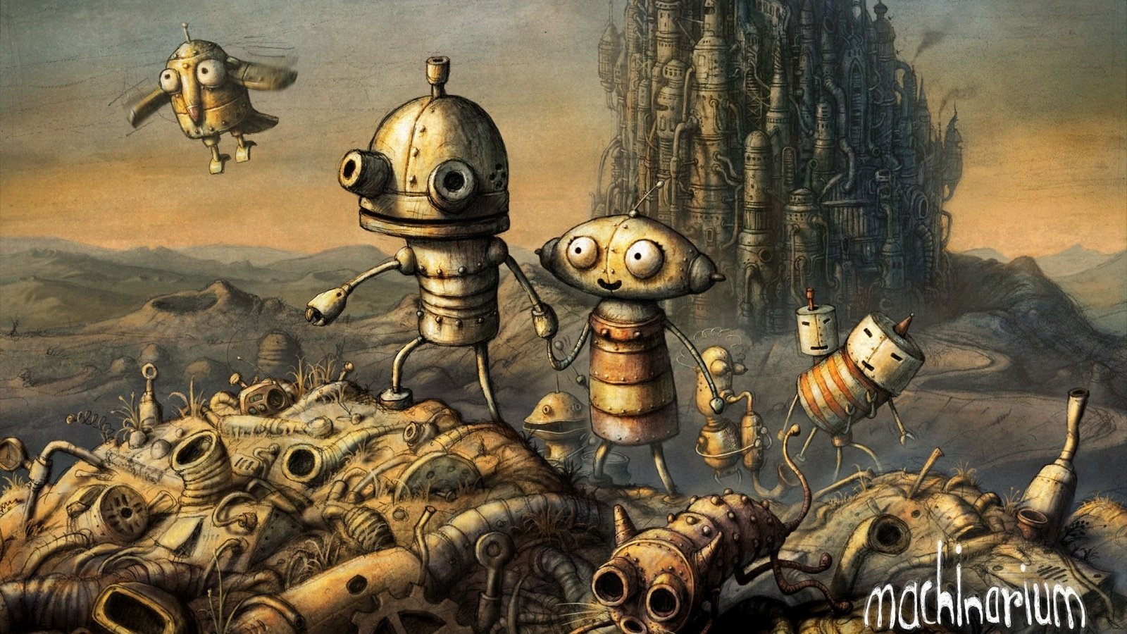 Обои робот, машинариум, инди, robot, machinarium, indie разрешение 2560x1600 Загрузить