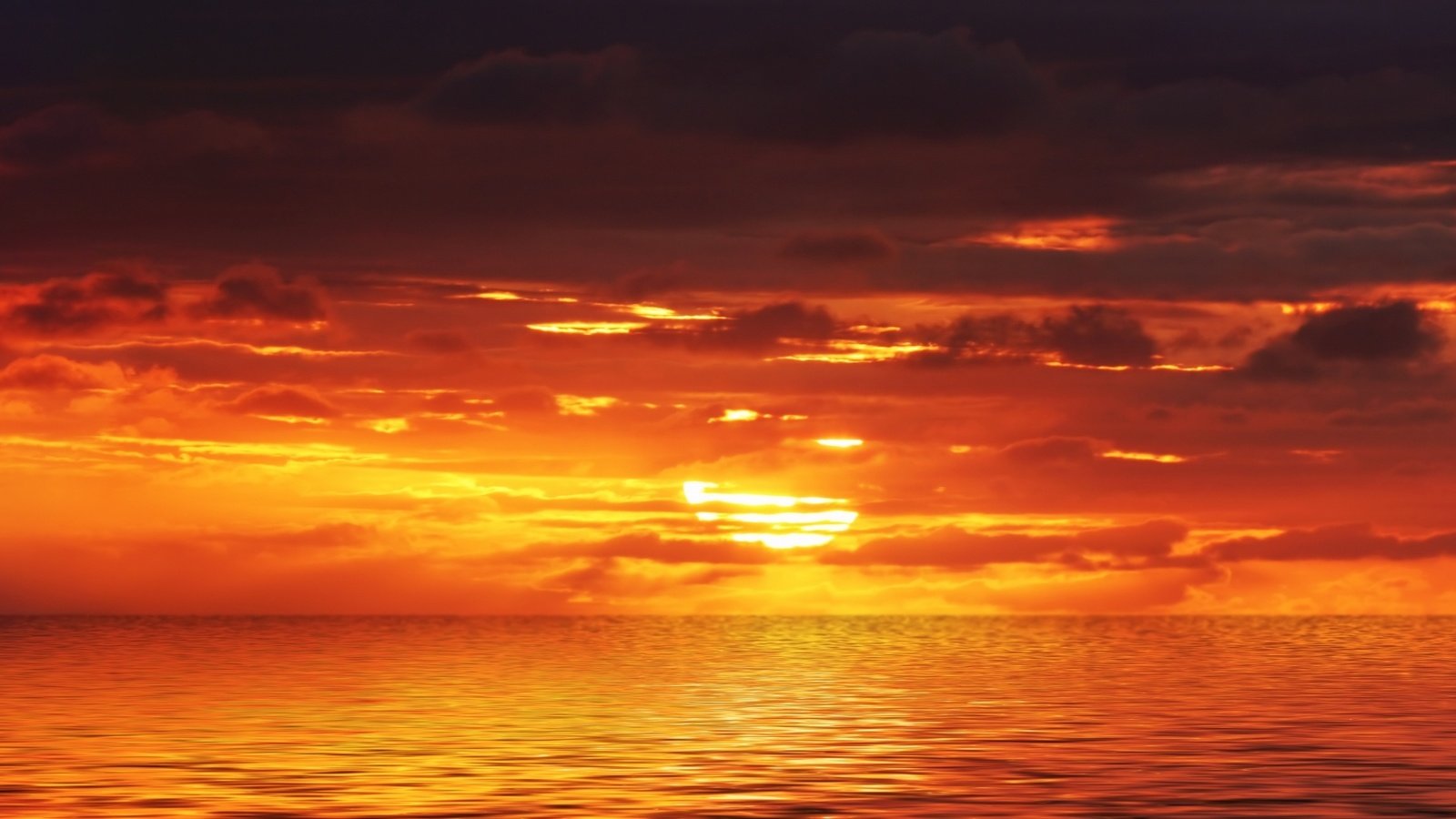 Обои закат, море, горизонт, sunset, sea, horizon разрешение 1920x1080 Загрузить