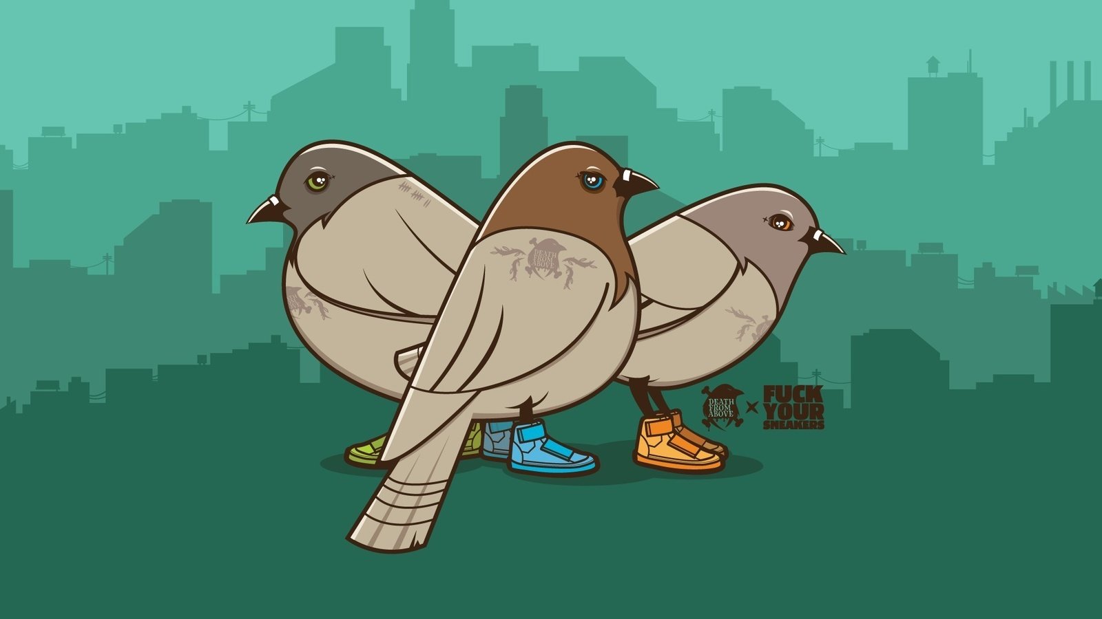 Обои вектор, кеды, голуби, vector, sneakers, pigeons разрешение 1920x1200 Загрузить