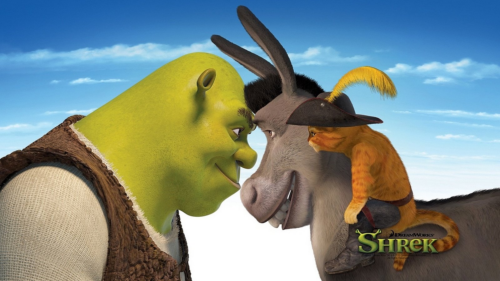 Обои кот, осел, шрек, в сапогах, cat, donkey, shrek, in boots разрешение 1920x1080 Загрузить