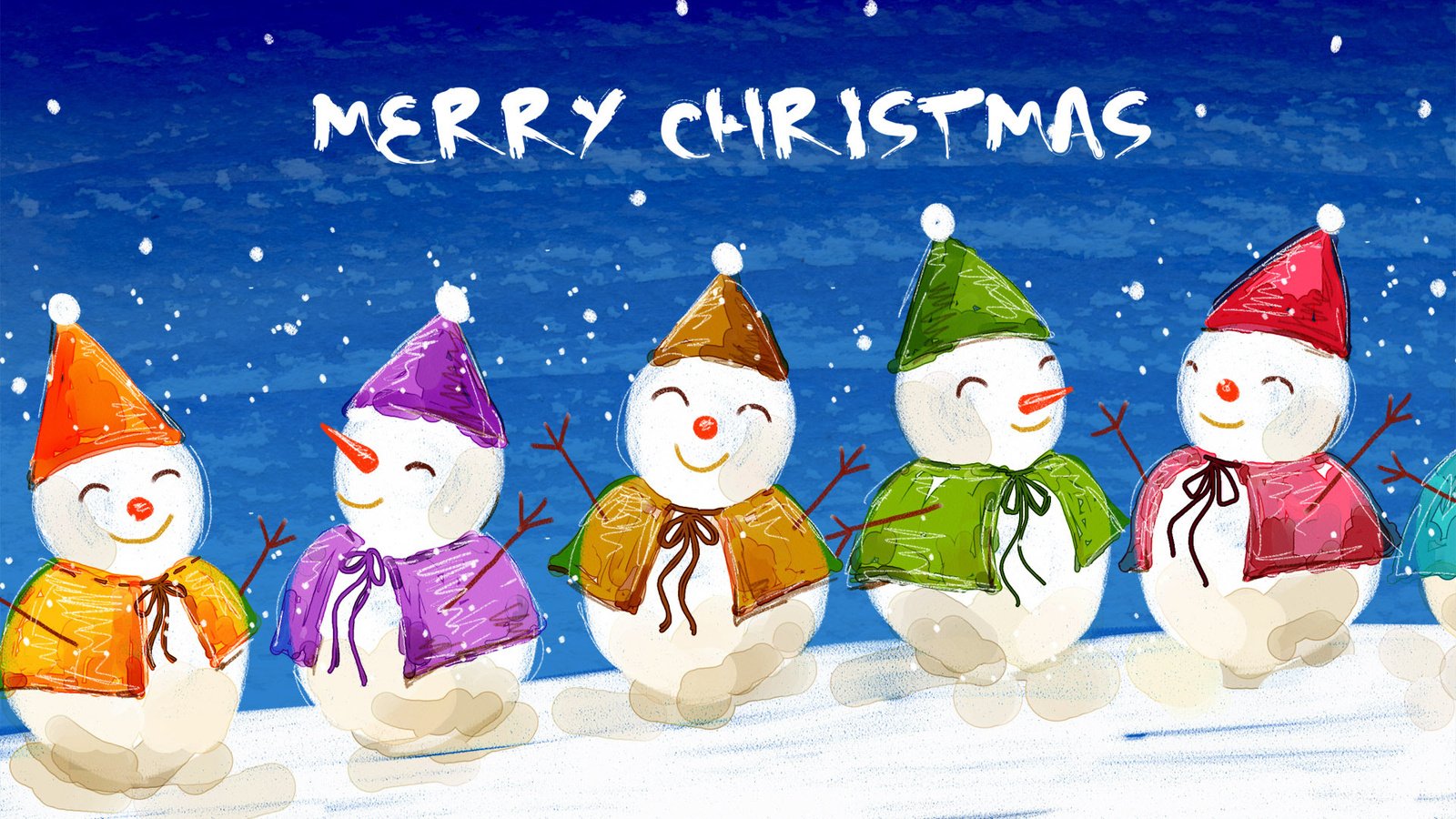Обои новый год, цвет, снеговики, new year, color, snowmen разрешение 1920x1200 Загрузить