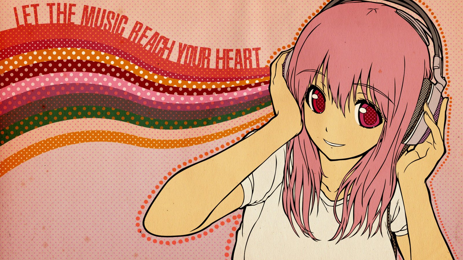 Обои девушка, музыка, наушники, nitroplus, girl, music, headphones разрешение 1920x1200 Загрузить