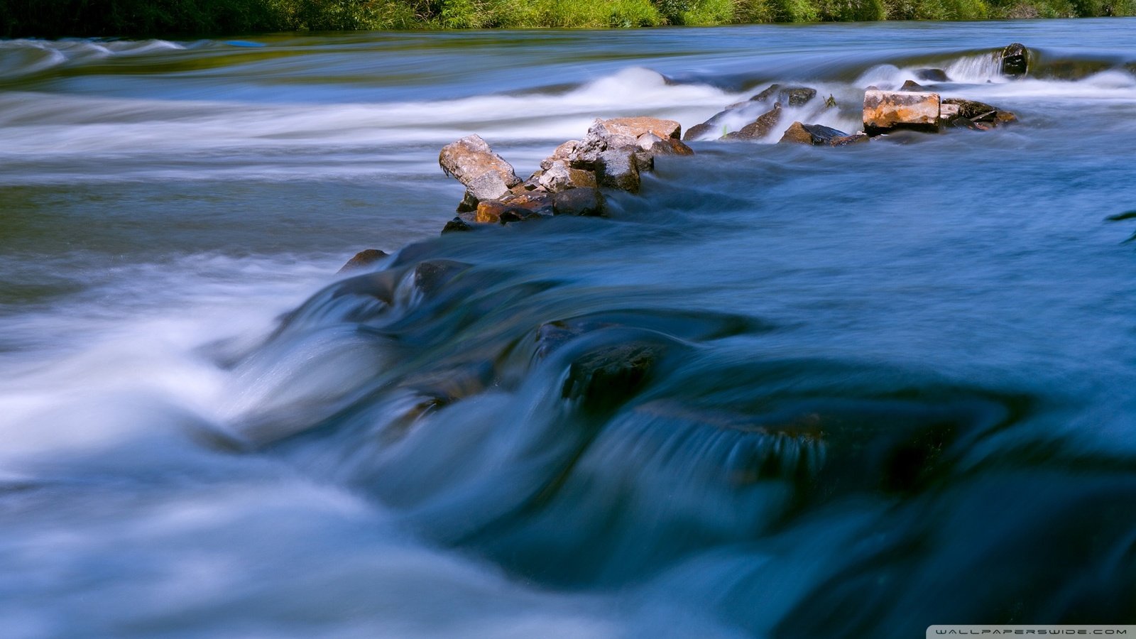 Обои вода, река, природа, камни, течение, water, river, nature, stones, for разрешение 1920x1080 Загрузить