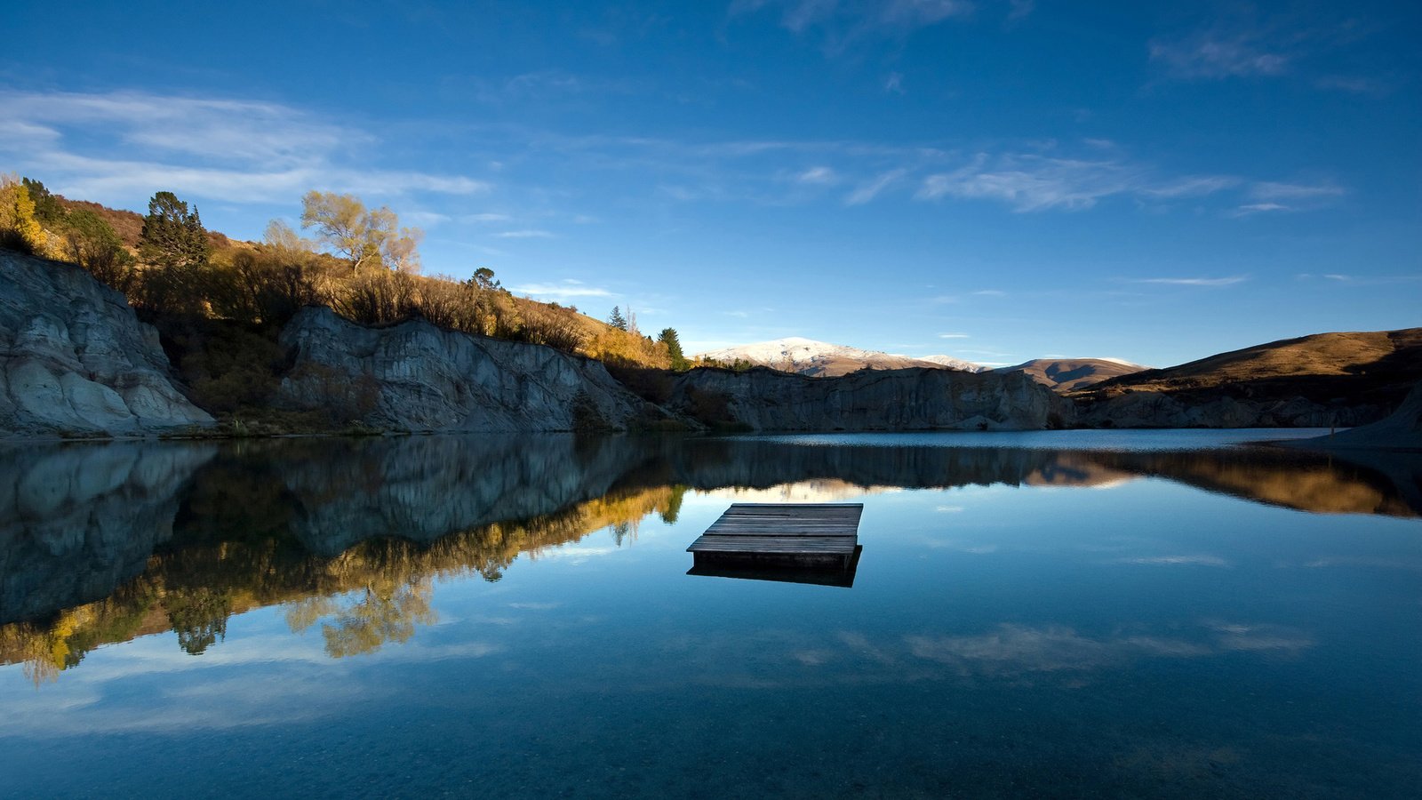 Обои небо, озеро, новая зеландия, blue lake jetty, кристальная чистота, рябь на воде, chris gin, the sky, lake, new zealand, crystal clear, the ripples on the water разрешение 1920x1080 Загрузить