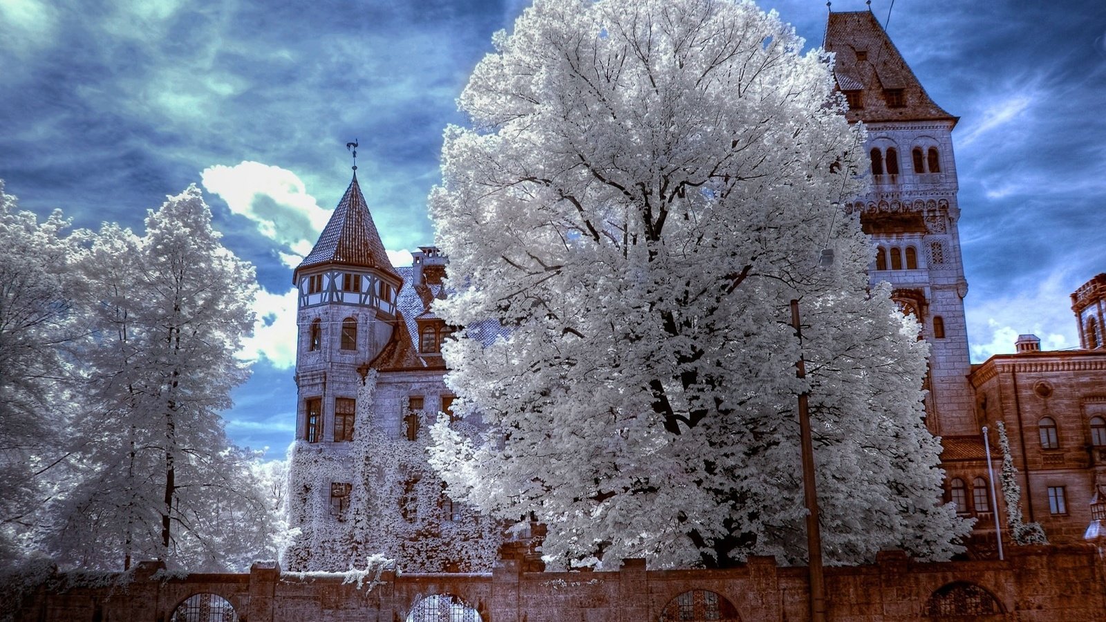 Обои зима, трансильвания, замок дракулы, winter, transylvania, dracula's castle разрешение 1920x1200 Загрузить