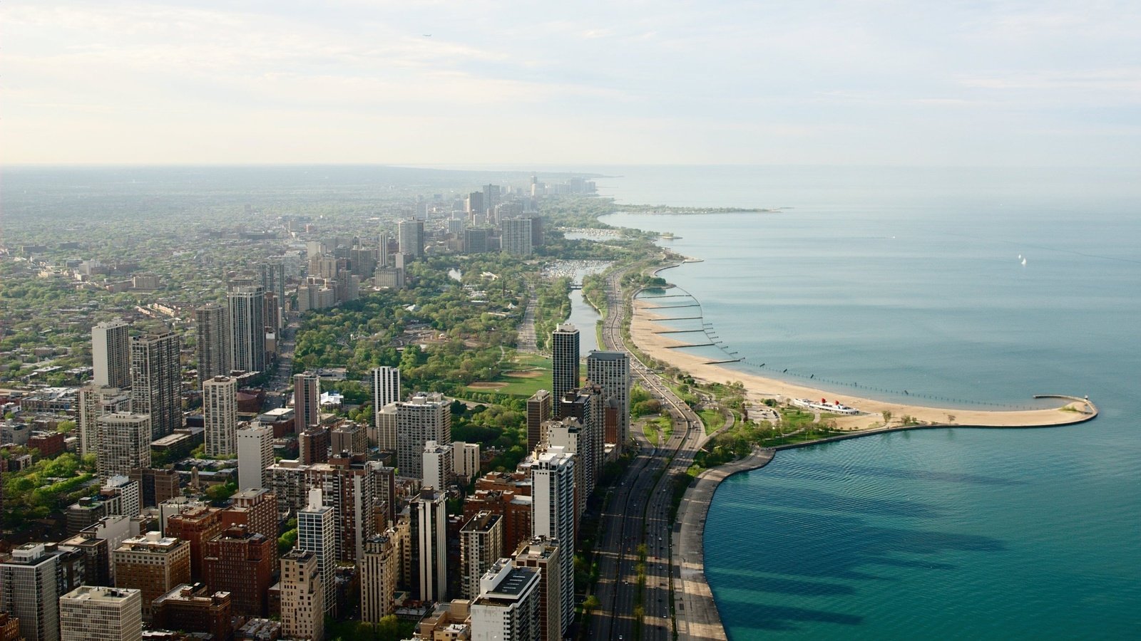 Обои море, лето, чикаго, вид на город, сhicago, sea, summer, chicago, city view разрешение 2560x1440 Загрузить