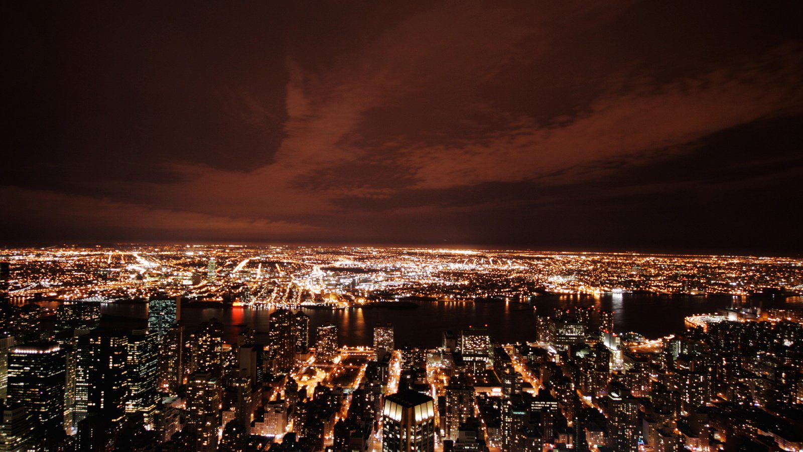 Обои панорама, вид сверху, америка, небоскребы, сша, нью-йорк, panorama, the view from the top, america, skyscrapers, usa, new york разрешение 1920x1440 Загрузить