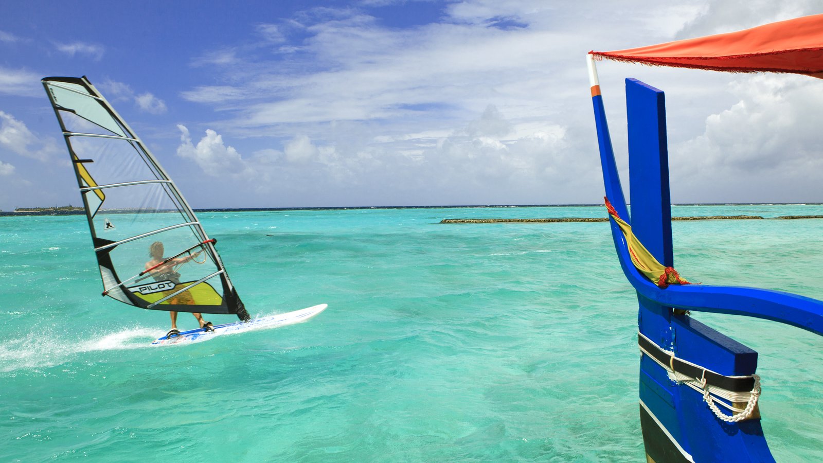 Обои тропики, мальдивы, виндсёрфинг, tropics, the maldives, windsurfing разрешение 5265x3510 Загрузить