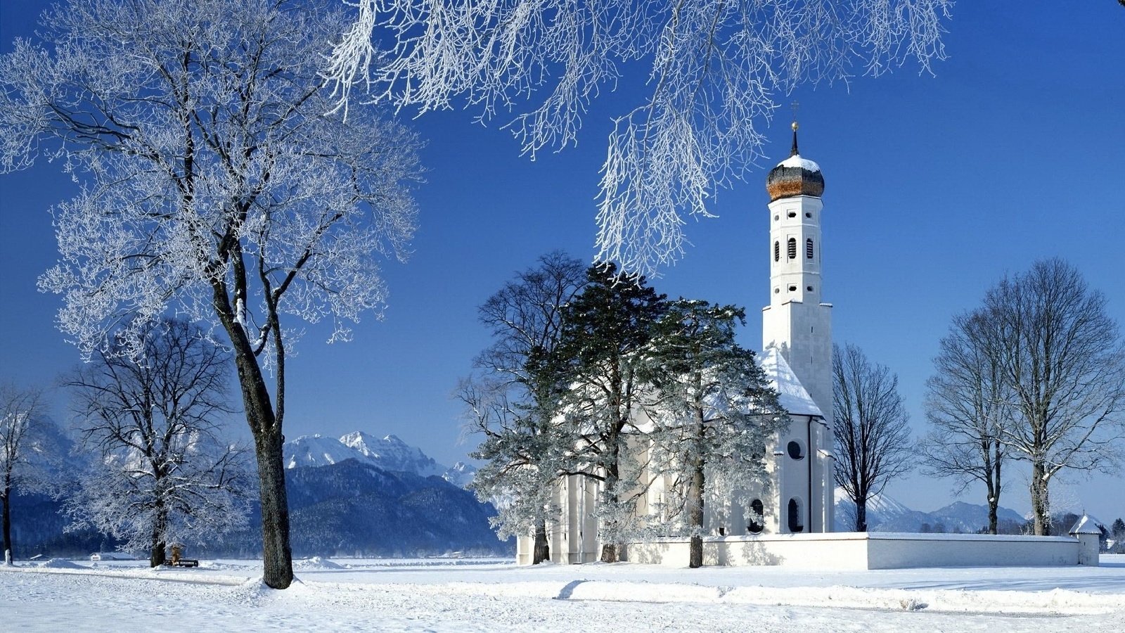 Обои зима, церковь, winter, church разрешение 1920x1080 Загрузить