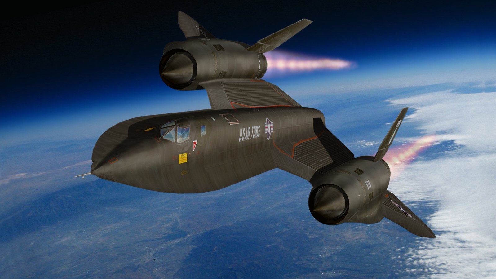 Обои земля, blackbirdk, lockheed sr-71, earth разрешение 1920x1080 Загрузить