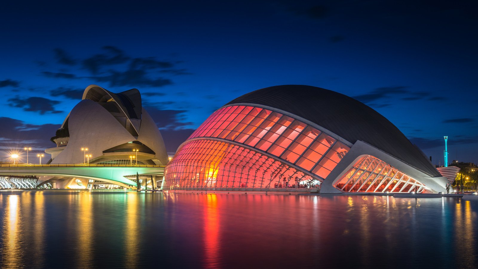 Обои испания, валенсия, город искусств и наук, spain, valencia, the city of arts and sciences разрешение 1920x1080 Загрузить