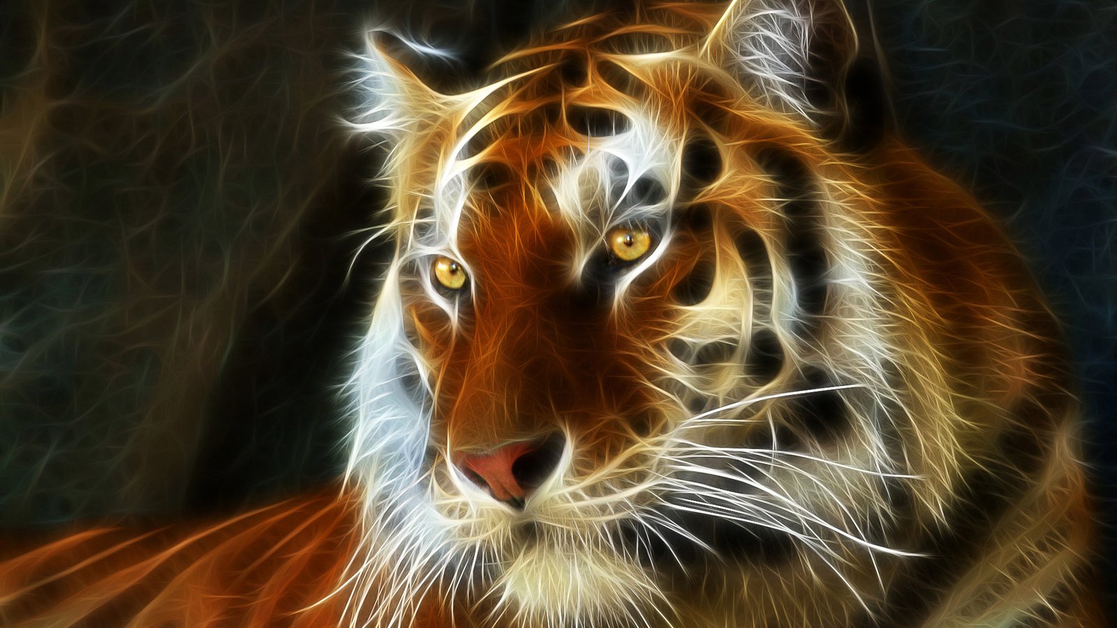 Обои тигр, арт, 3д, tiger, art, 3d разрешение 1920x1200 Загрузить