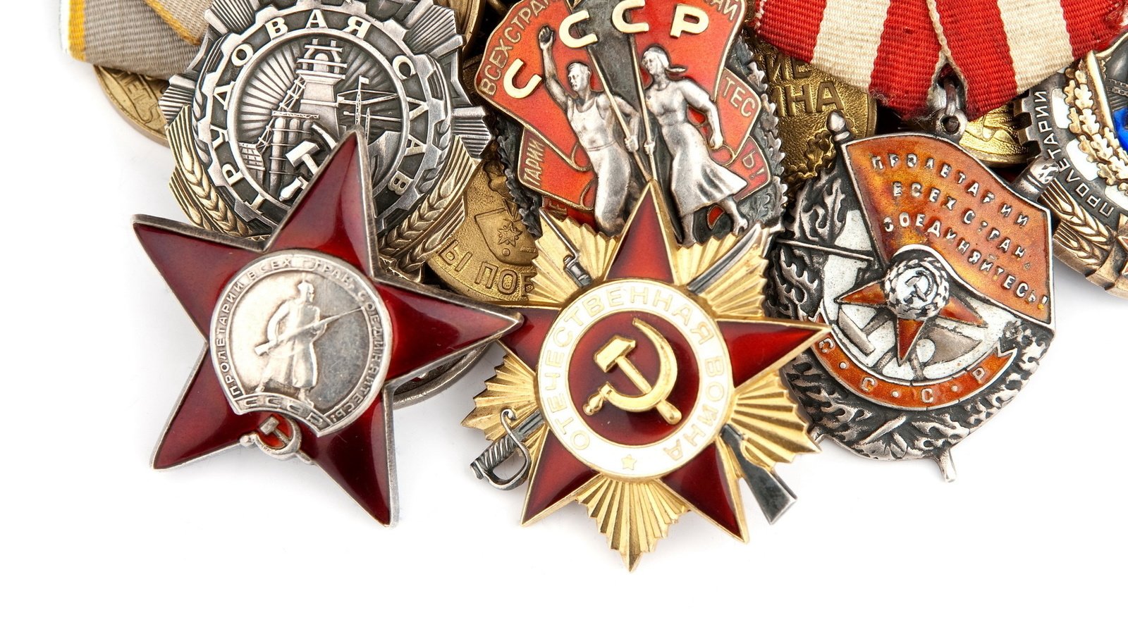 Обои ссср, день победы, награды, 9 мая, значки, ussr, victory day, awards, may 9, icons разрешение 1920x1080 Загрузить