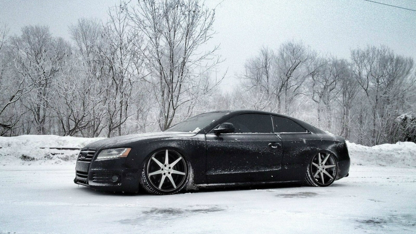 Обои снег, зима, ауди, тюнинг, диски, audi s5, snow, winter, audi, tuning, drives разрешение 1920x1080 Загрузить