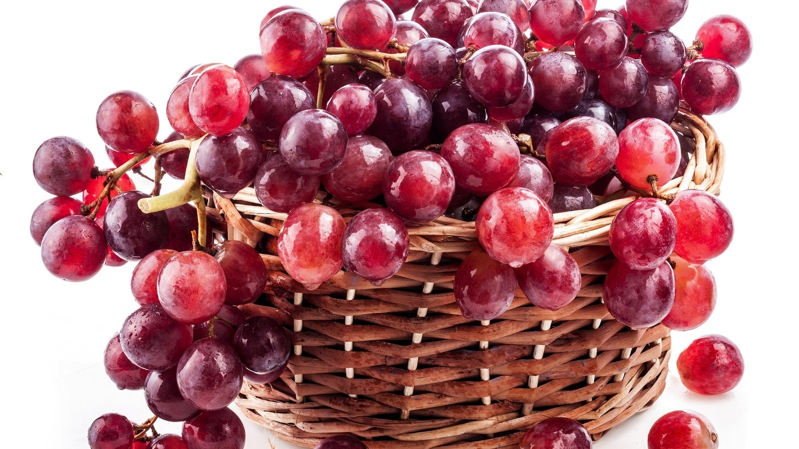 Обои виноград, красный, корзина, берри, краcный, raceme, grapes, red, basket, berry разрешение 2560x1600 Загрузить