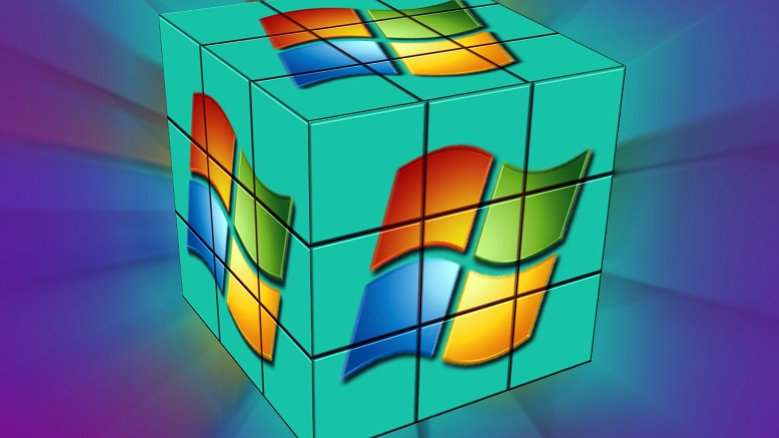 Обои windows кубик-рубика, windows cube-cube разрешение 1958x1567 Загрузить