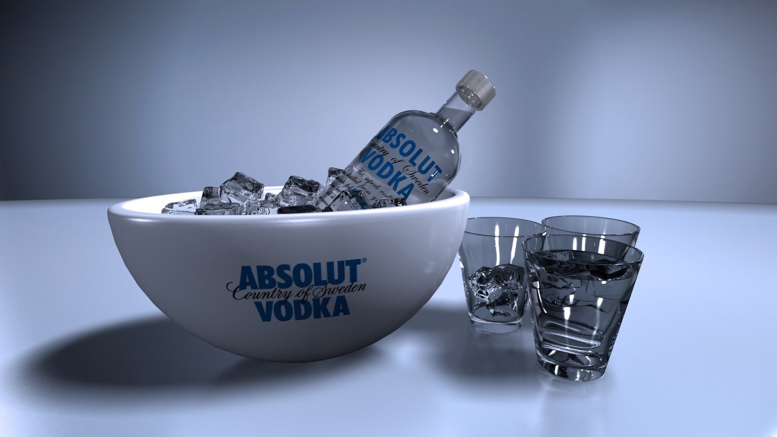 Обои лёд, бутылка, алкоголь, водка, абсолют, ice, bottle, alcohol, vodka, absolute разрешение 1920x1080 Загрузить