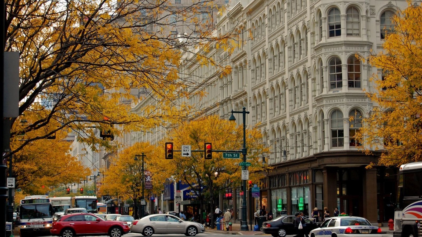 Обои город, осень, улица, the city, autumn, street разрешение 1920x1200 Загрузить