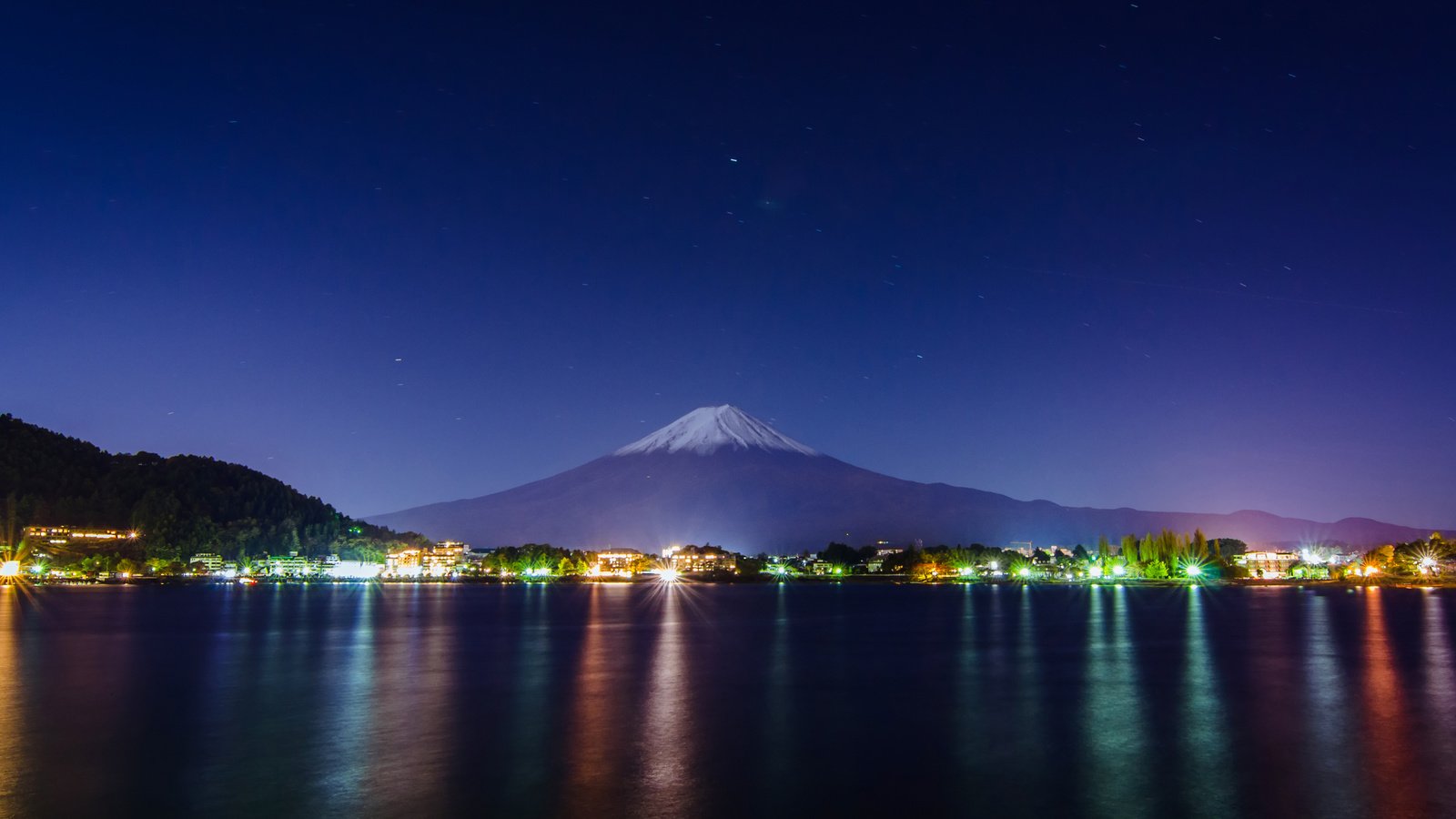 Обои ночь, огни, япония, токио, фудзияма, night, lights, japan, tokyo, fuji разрешение 2880x1800 Загрузить