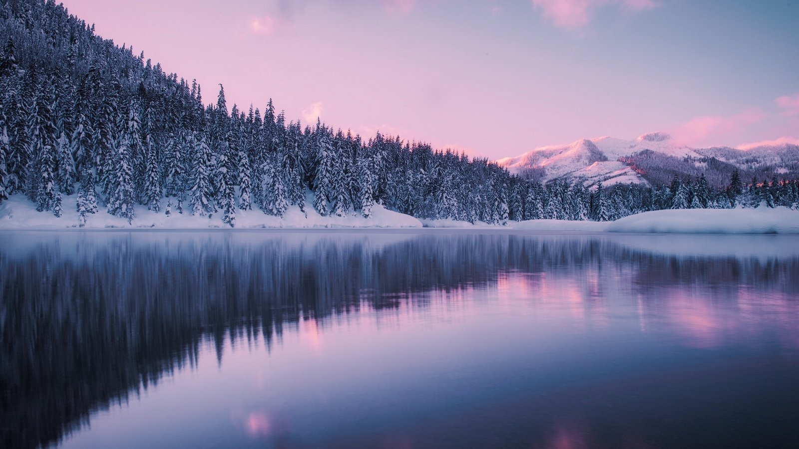 Обои озеро, горы, лес, зима, вашингтон, пруд, штат вашингтон, gold creek pond, hyak, гиак, the giac, lake, mountains, forest, winter, washington, pond разрешение 2048x1321 Загрузить