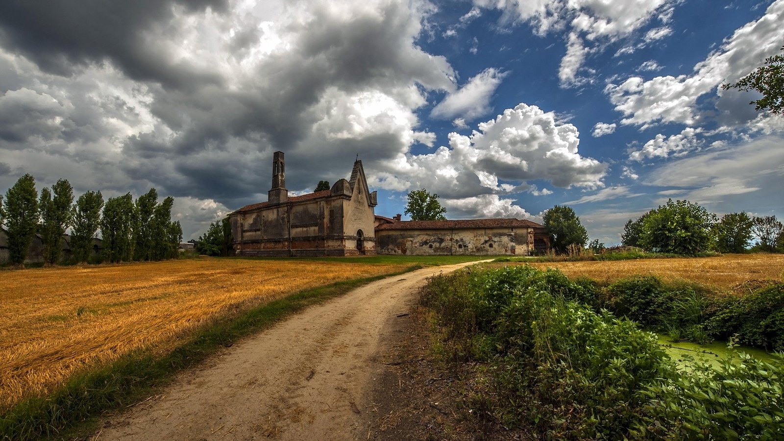 Обои дорога, пейзаж, convento di santa maria, road, landscape разрешение 1920x1080 Загрузить