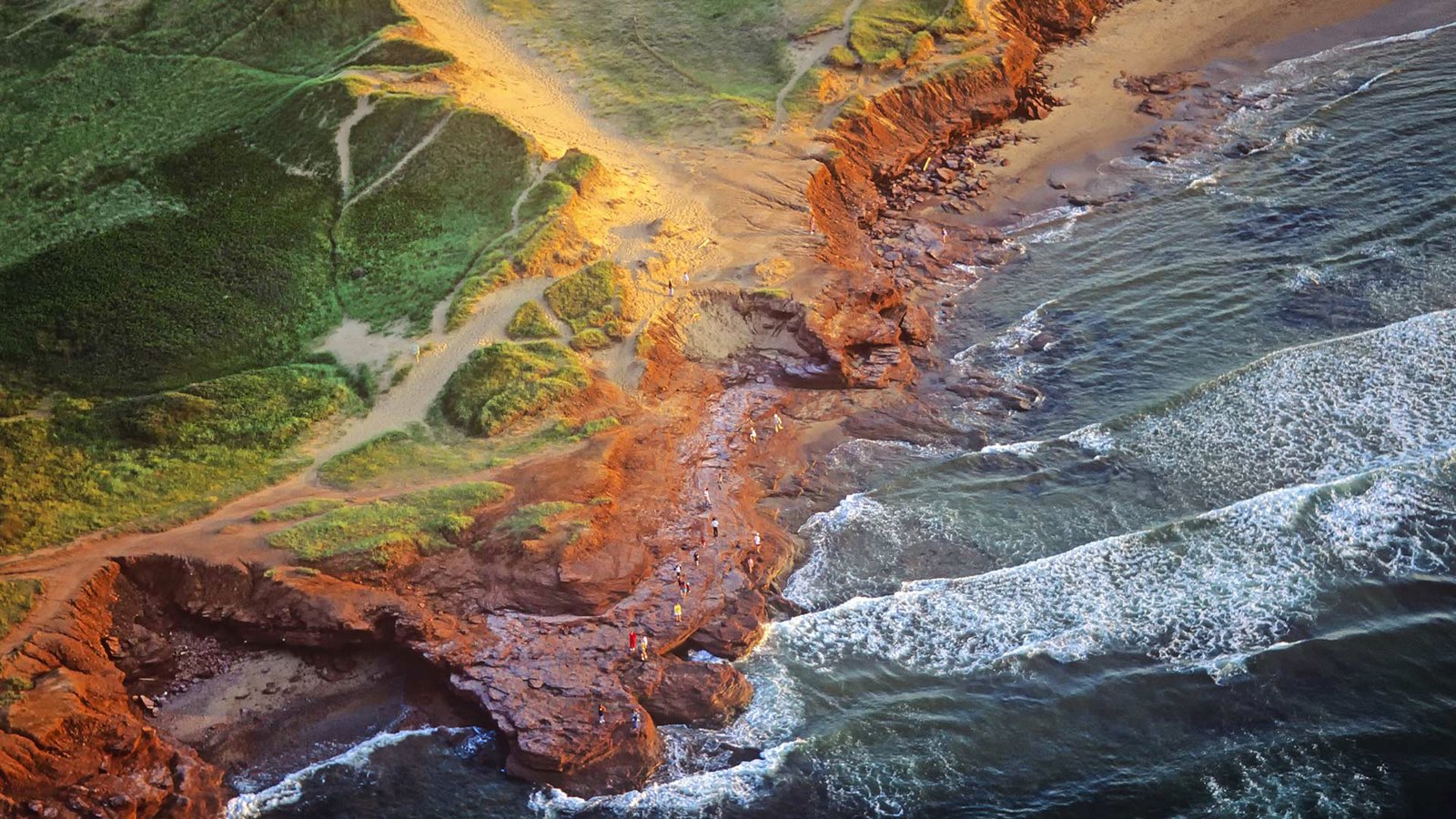 Обои пляж, люди, канада, остров принца эдуарда, beach, people, canada, prince edward island разрешение 1920x1080 Загрузить