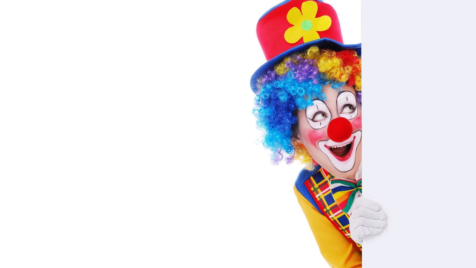 Обои улыбка, клоун, шляпа, позитив, грим, smile, clown, hat, positive, makeup разрешение 2560x1600 Загрузить