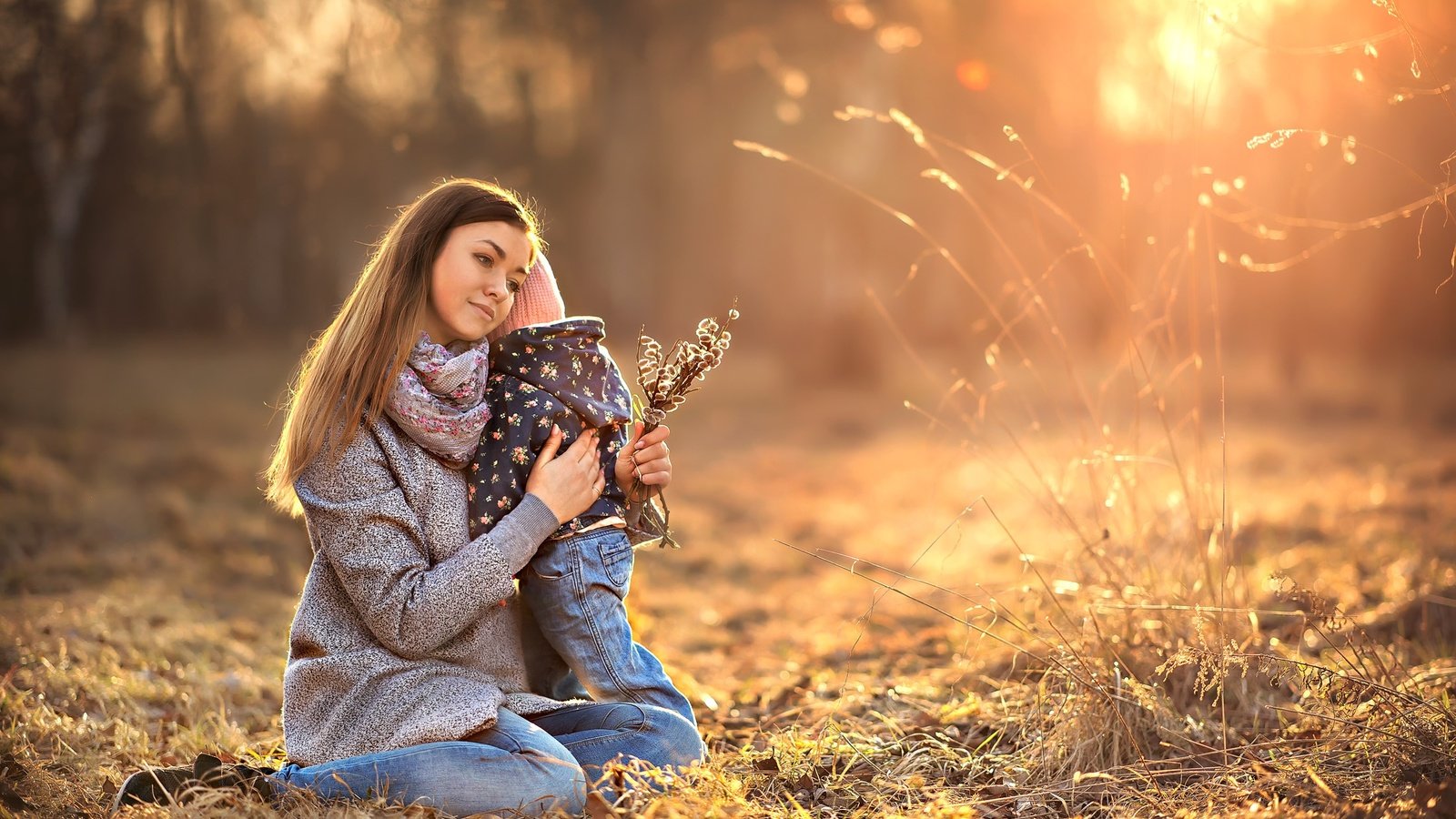 Обои природа, мать, ветки, ребенок, мама, малыш, женщина, объятия, верба, nature, mother, branches, child, mom, baby, woman, hugs, verba разрешение 2200x1469 Загрузить