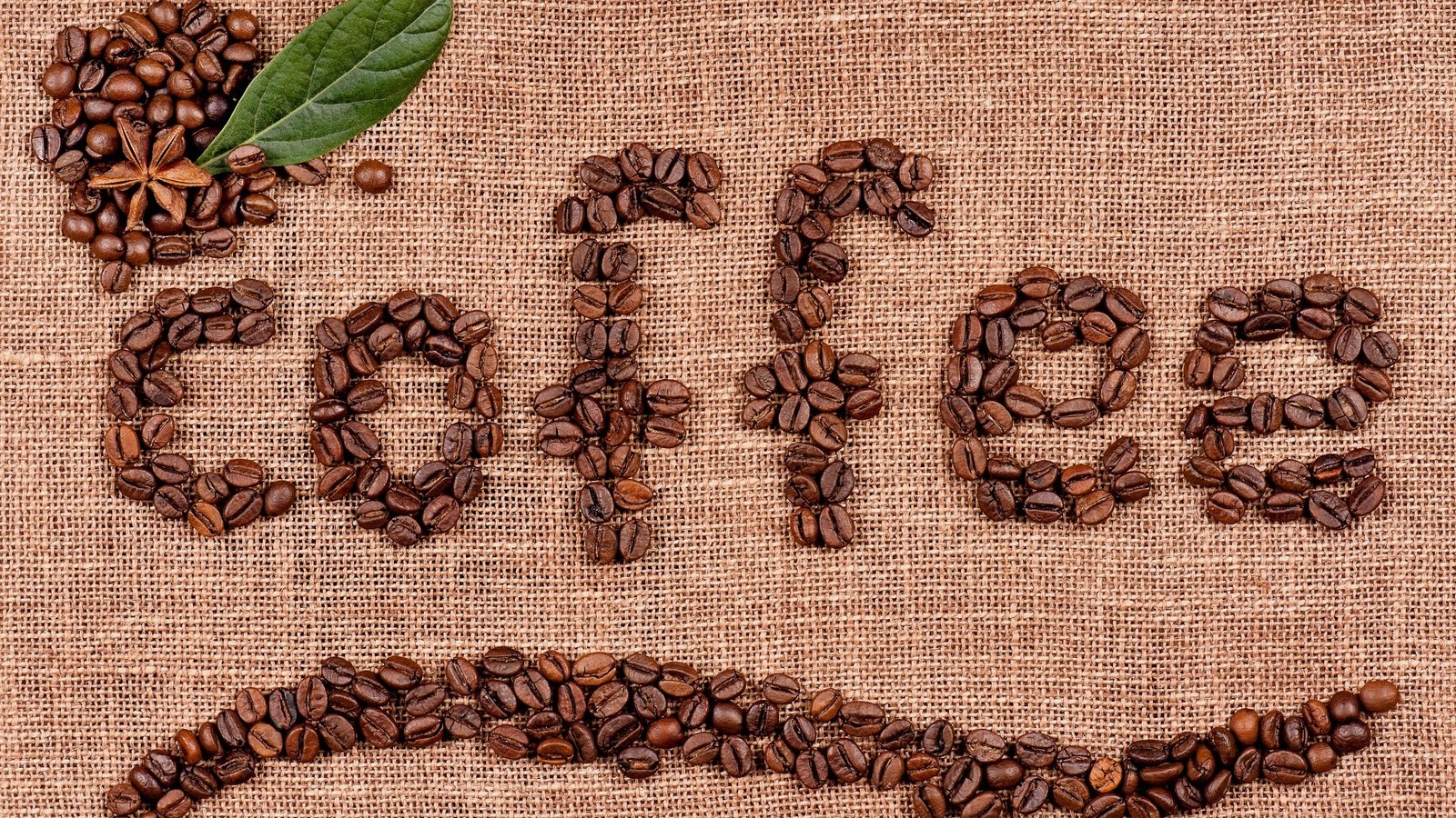 Обои зерна, кофе, листик, кофейные зерна, мешковина, grain, coffee, leaf, coffee beans, burlap разрешение 2555x1600 Загрузить