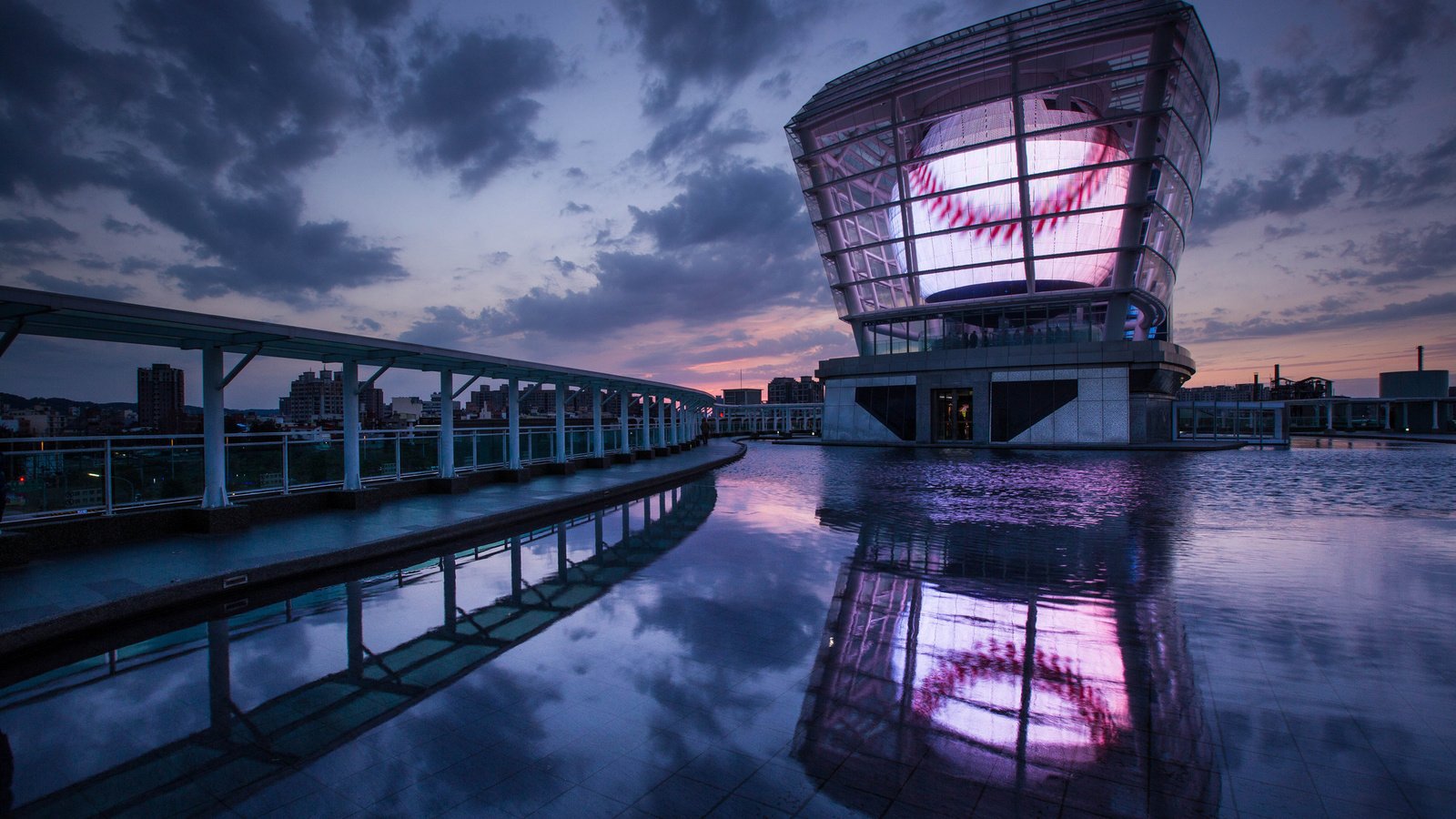 Обои небо, облака, закат, тайвань, китай, сумерки, the sky, clouds, sunset, taiwan, china, twilight разрешение 2048x1337 Загрузить